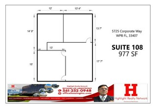 5725 Corporate Way, West Palm Beach, FL à louer Plan d’étage– Image 1 sur 1