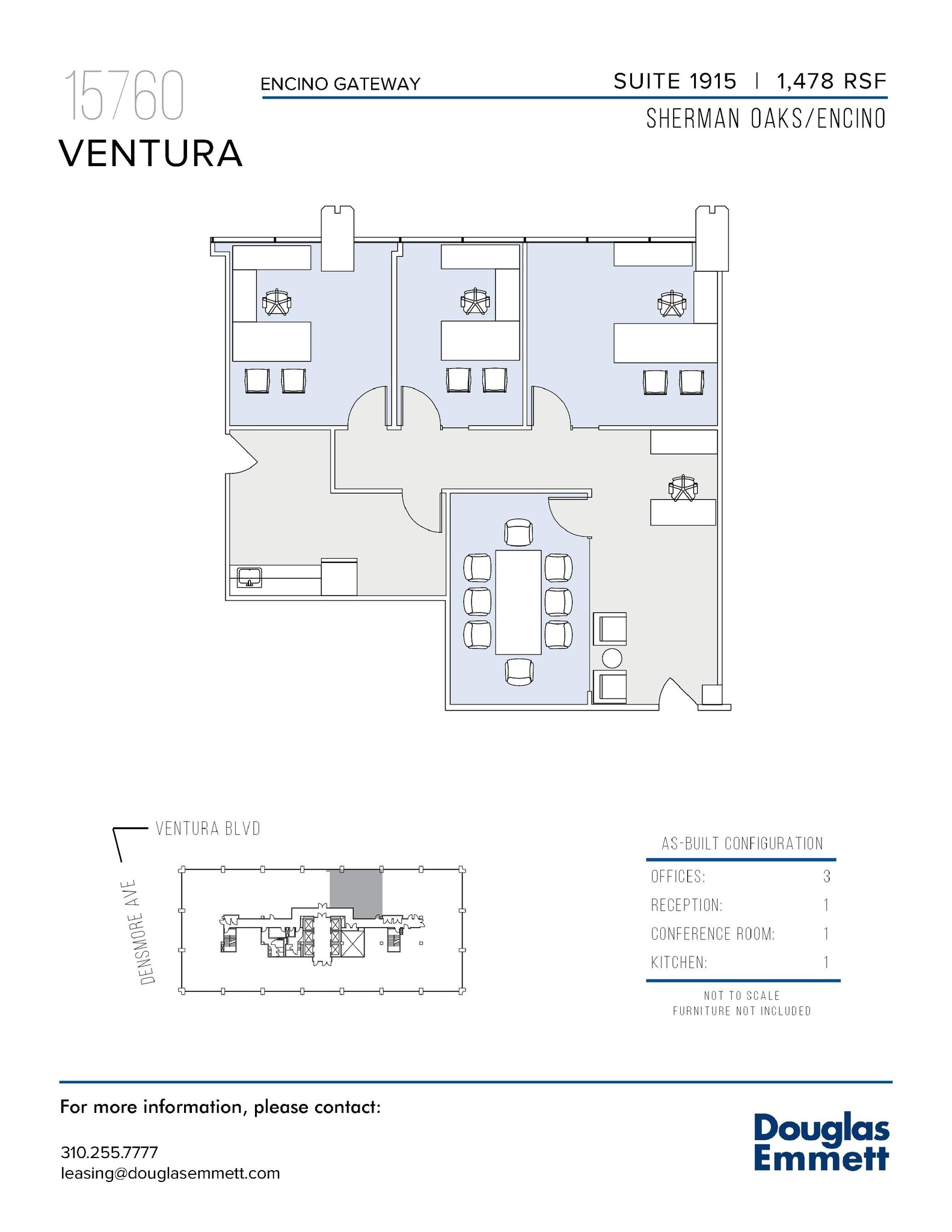 15760 Ventura Blvd, Encino, CA à louer Plan d’étage– Image 1 sur 1
