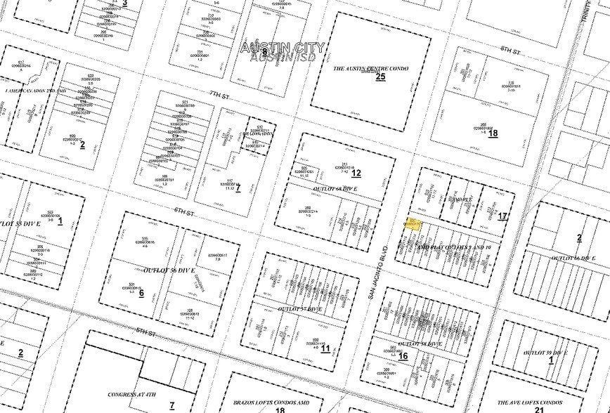 607 San Jacinto Blvd, Austin, TX à vendre - Plan cadastral – Image 2 sur 6