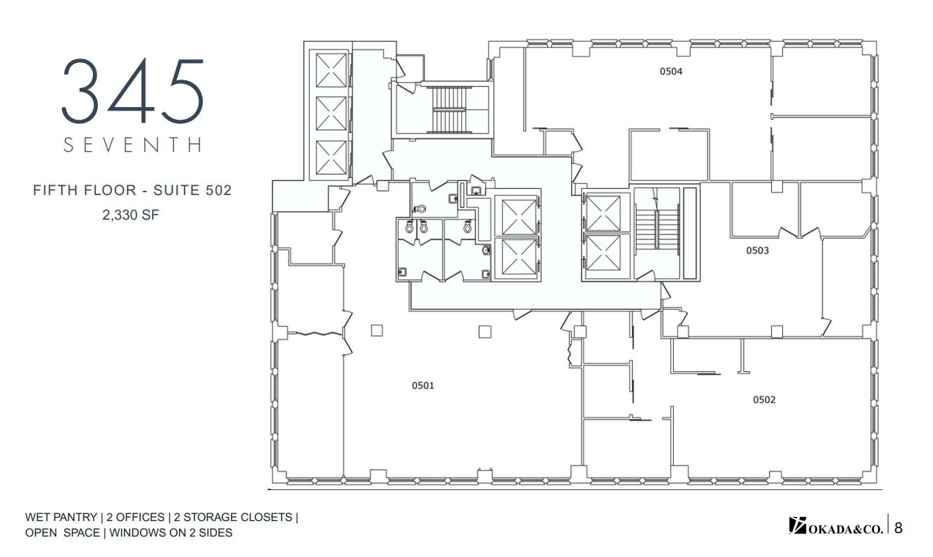 345 Seventh Ave, New York, NY à louer Plan d’étage– Image 1 sur 1