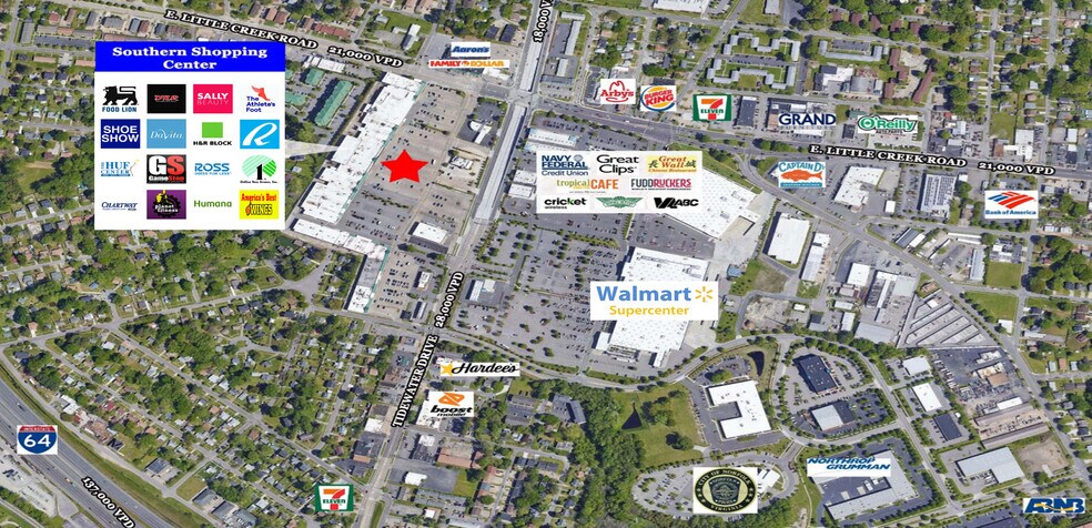 7519-7525 Tidewater Dr, Norfolk, VA à louer - Photo de l’immeuble – Image 3 sur 6