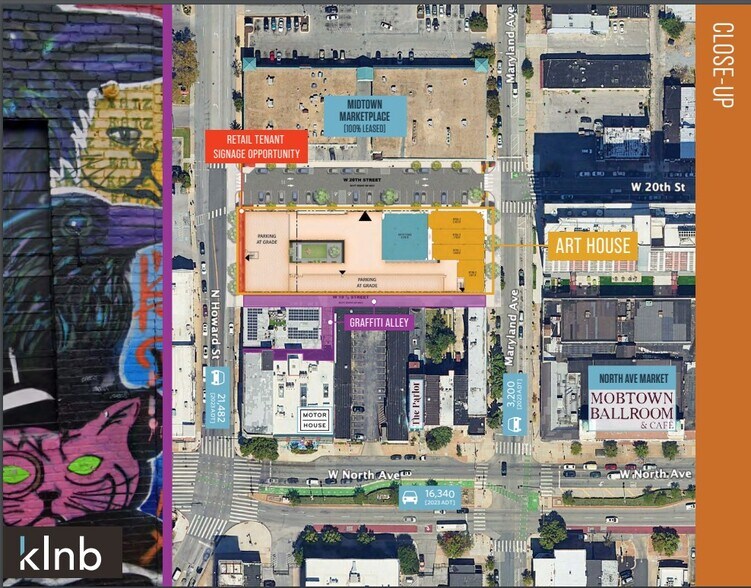 1915 N Howard St, Baltimore, MD à louer - Aérien – Image 2 sur 4