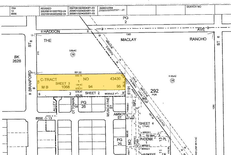 12734 Branford St, Pacoima, CA à vendre - Plan cadastral – Image 2 sur 2