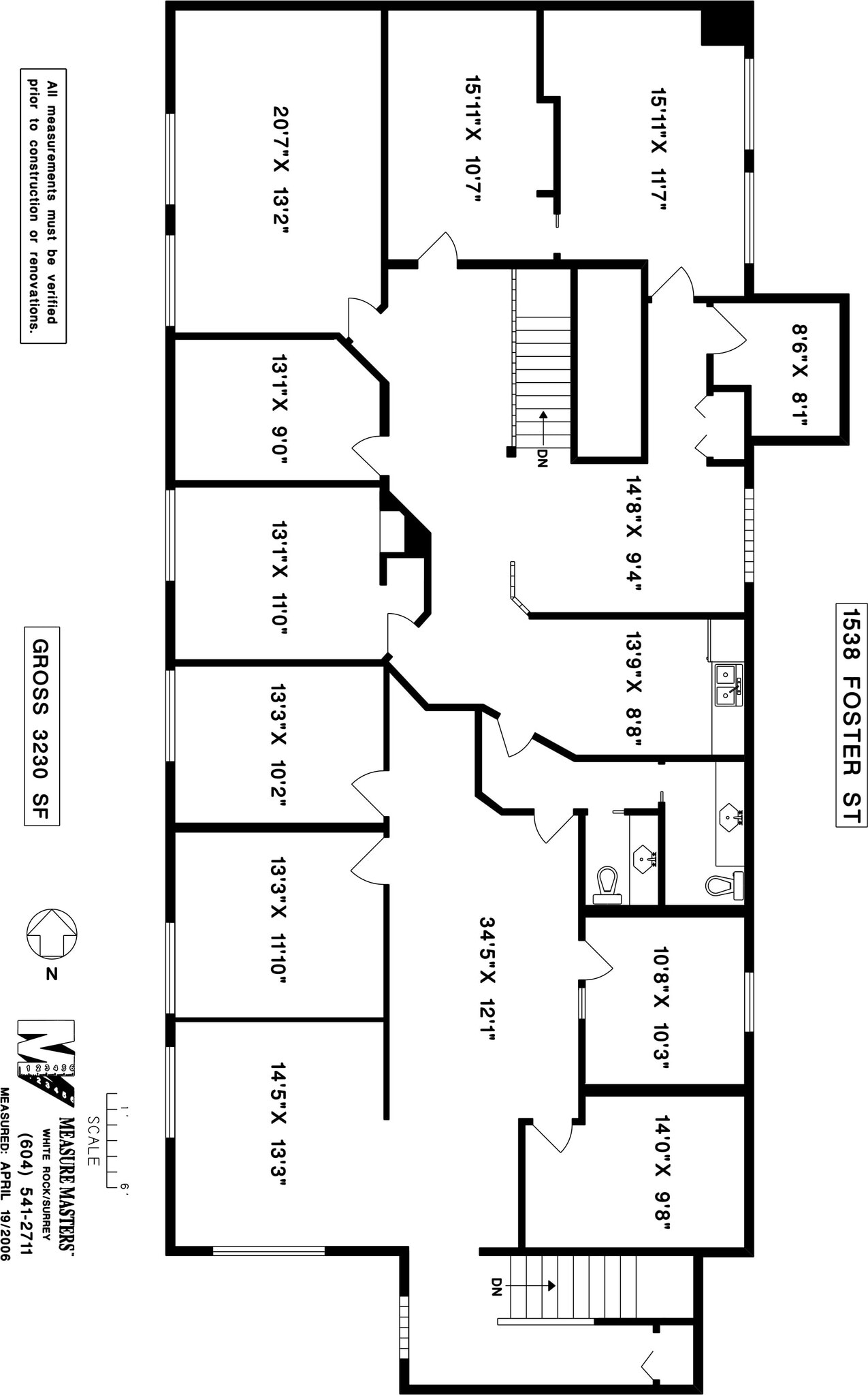 1538 Foster St, White Rock, BC à louer Plan d’étage– Image 1 sur 2
