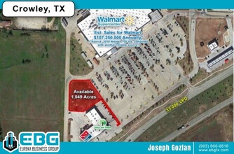 1201 Fm 1187, Crowley, TX - Vue aérienne  vue de carte