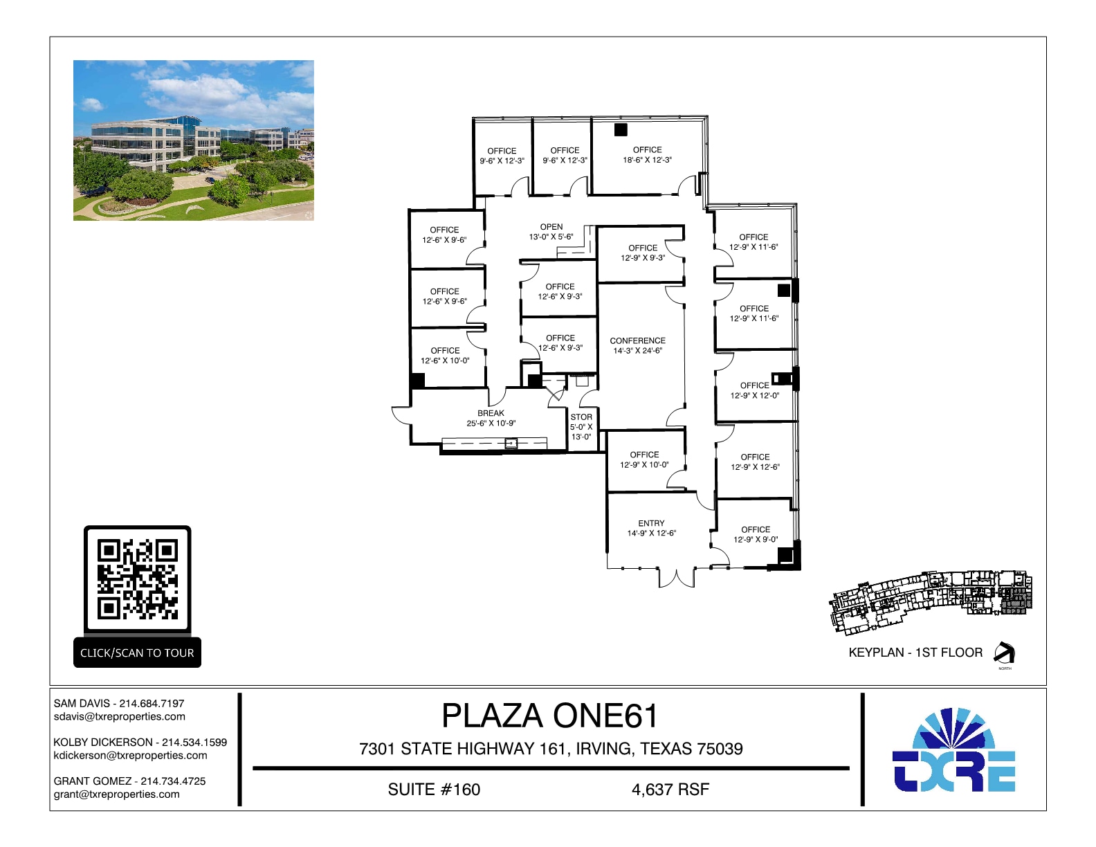 7301 N State Highway 161, Irving, TX à louer Plan d’étage– Image 1 sur 2