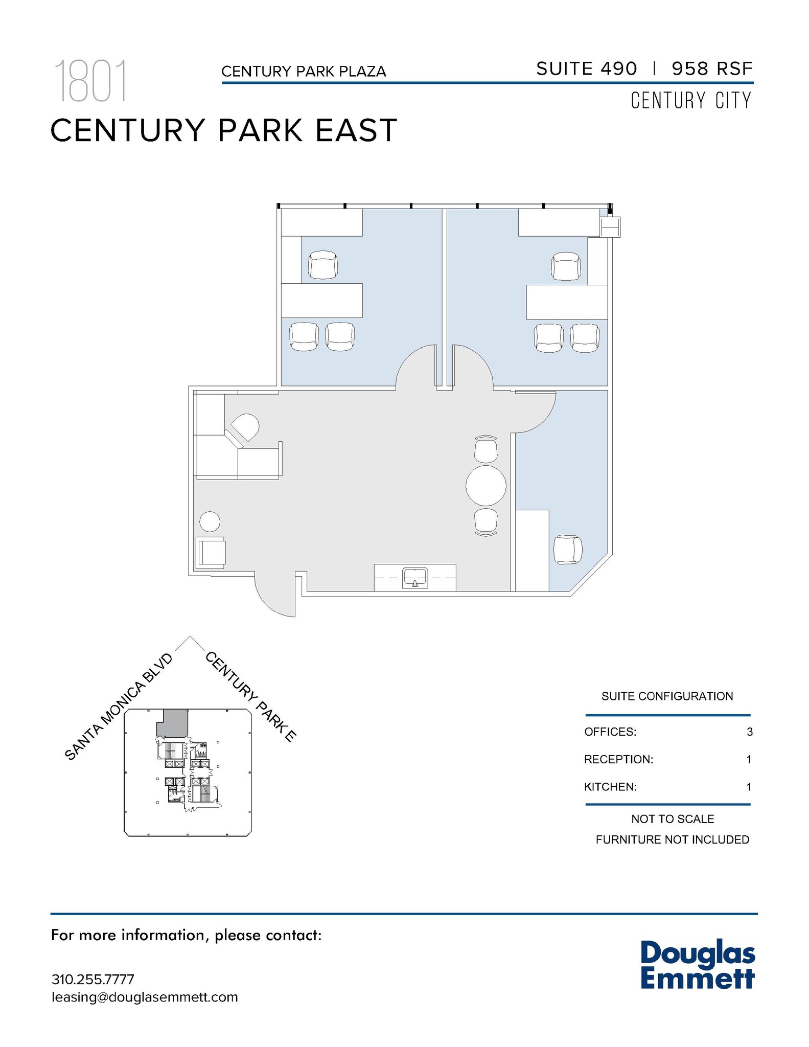 1801 Century Park E, Los Angeles, CA à louer Plan d’étage– Image 1 sur 1