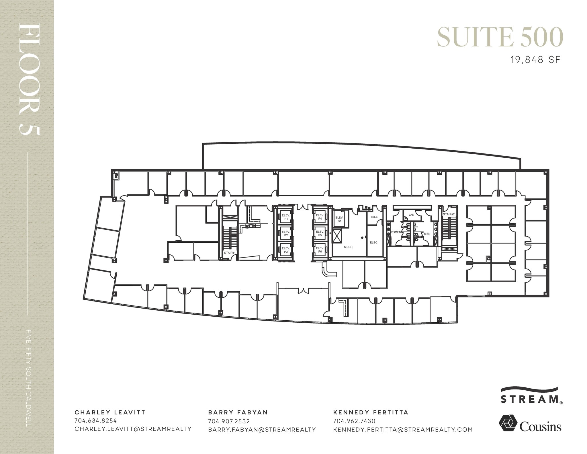 550 S Caldwell St, Charlotte, NC à louer Plan d’étage– Image 1 sur 1