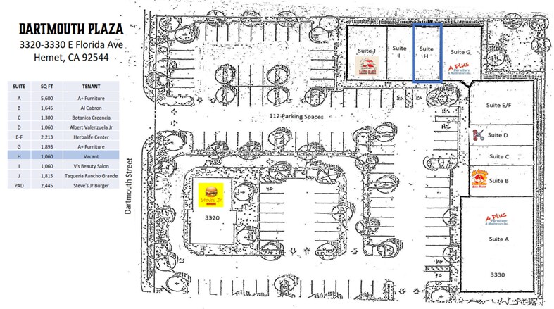 3330 E Florida Ave, Hemet, CA à louer - Plan de site – Image 3 sur 10
