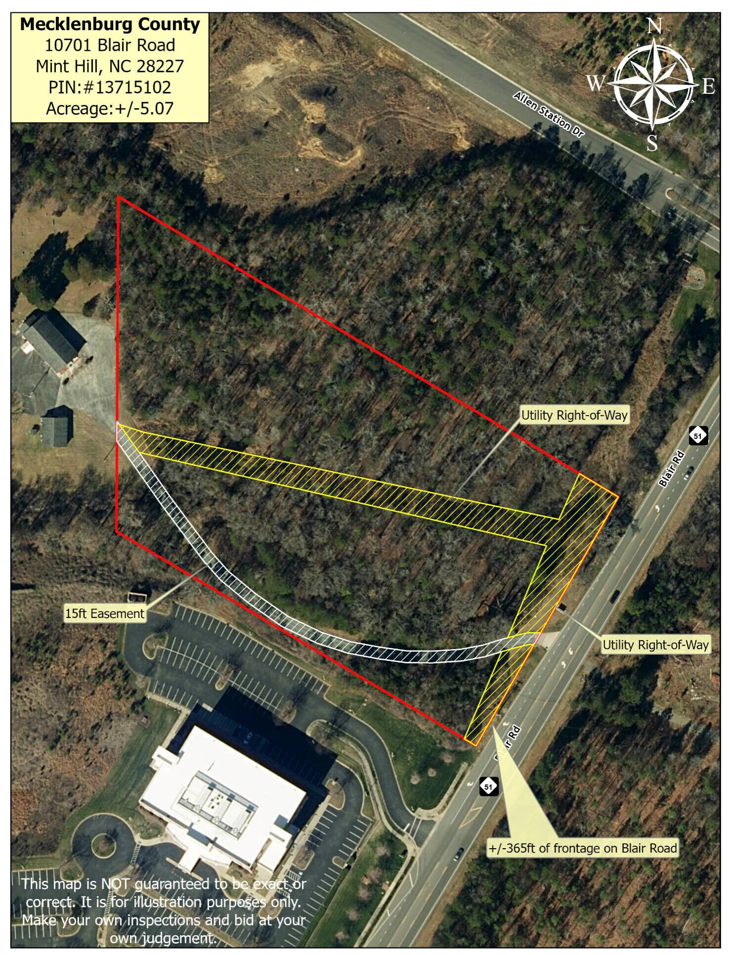 10701 Blair Rd. rd, Mint Hill, NC à vendre Aérien– Image 1 sur 2