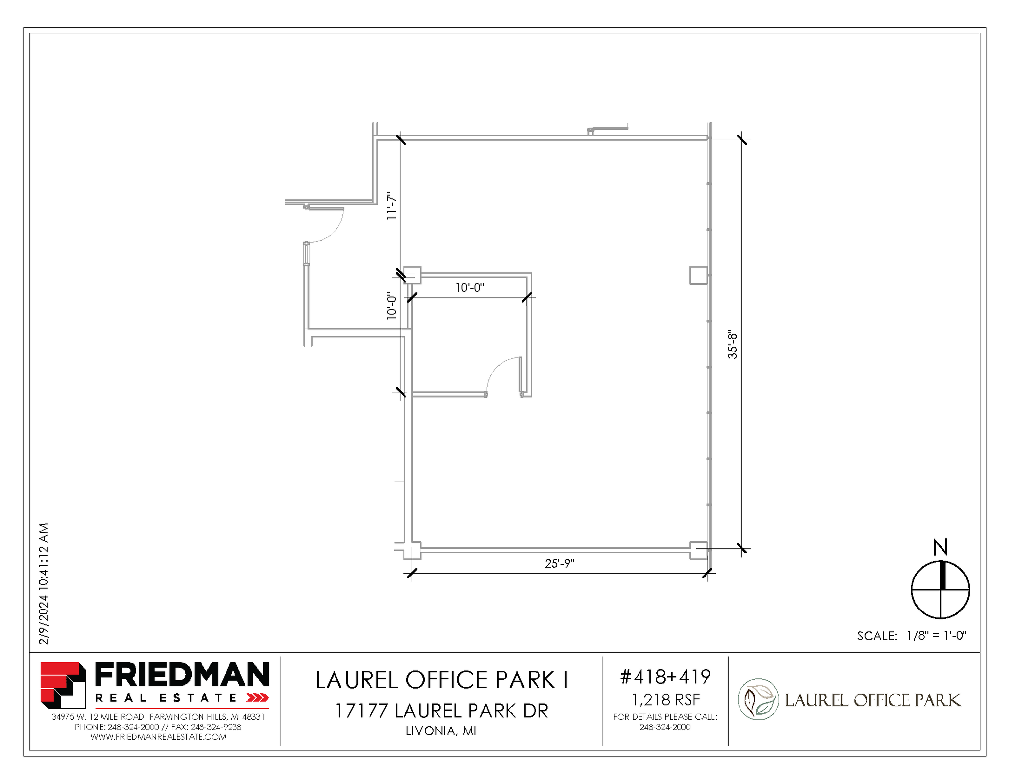 17177 N Laurel Park Dr, Livonia, MI à louer Plan d’étage– Image 1 sur 2