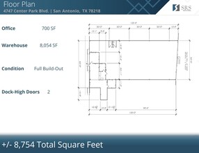 4727-4751 Center Park Blvd, San Antonio, TX à louer Plan d’étage– Image 1 sur 1