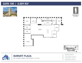 801 Cherry St, Fort Worth, TX à louer Plan d’étage– Image 1 sur 1