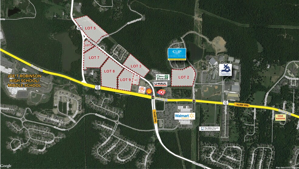 Highway 10 & Chenal Parkway, Little Rock, AR à vendre - Aérien – Image 1 sur 4