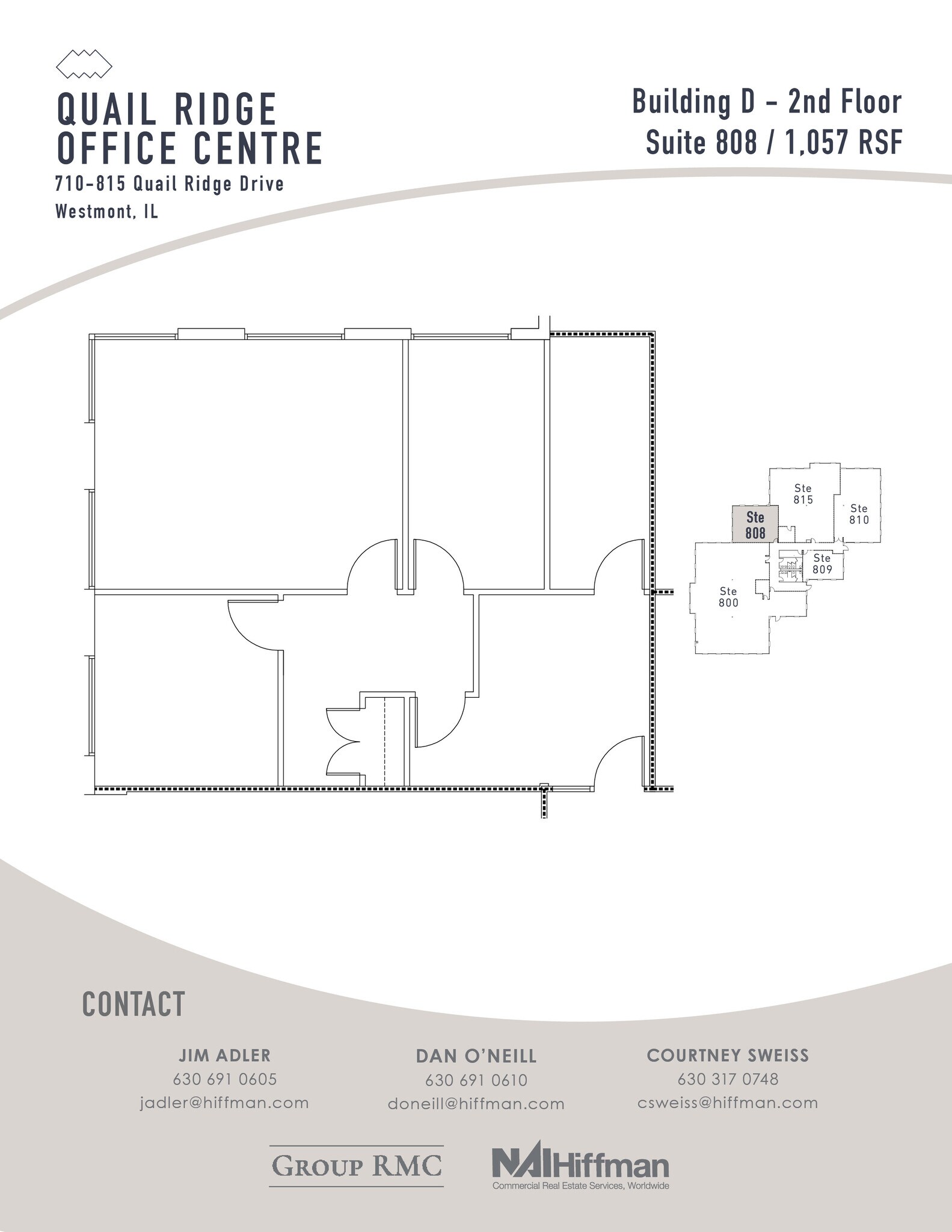 300-490 Quail Ridge Dr, Westmont, IL à louer Plan d’étage– Image 1 sur 1