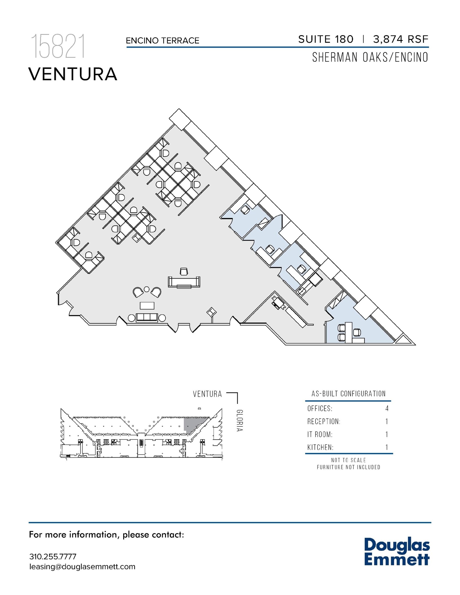 15821 Ventura Blvd, Encino, CA à louer Plan d’étage– Image 1 sur 1