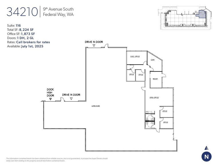 34210 9th Ave S, Federal Way, WA à louer - Plan d’étage – Image 2 sur 2
