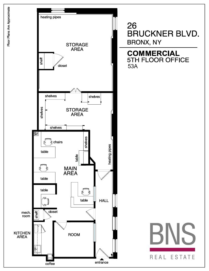 26 Bruckner Blvd, Bronx, NY à louer Plan d’étage– Image 1 sur 1