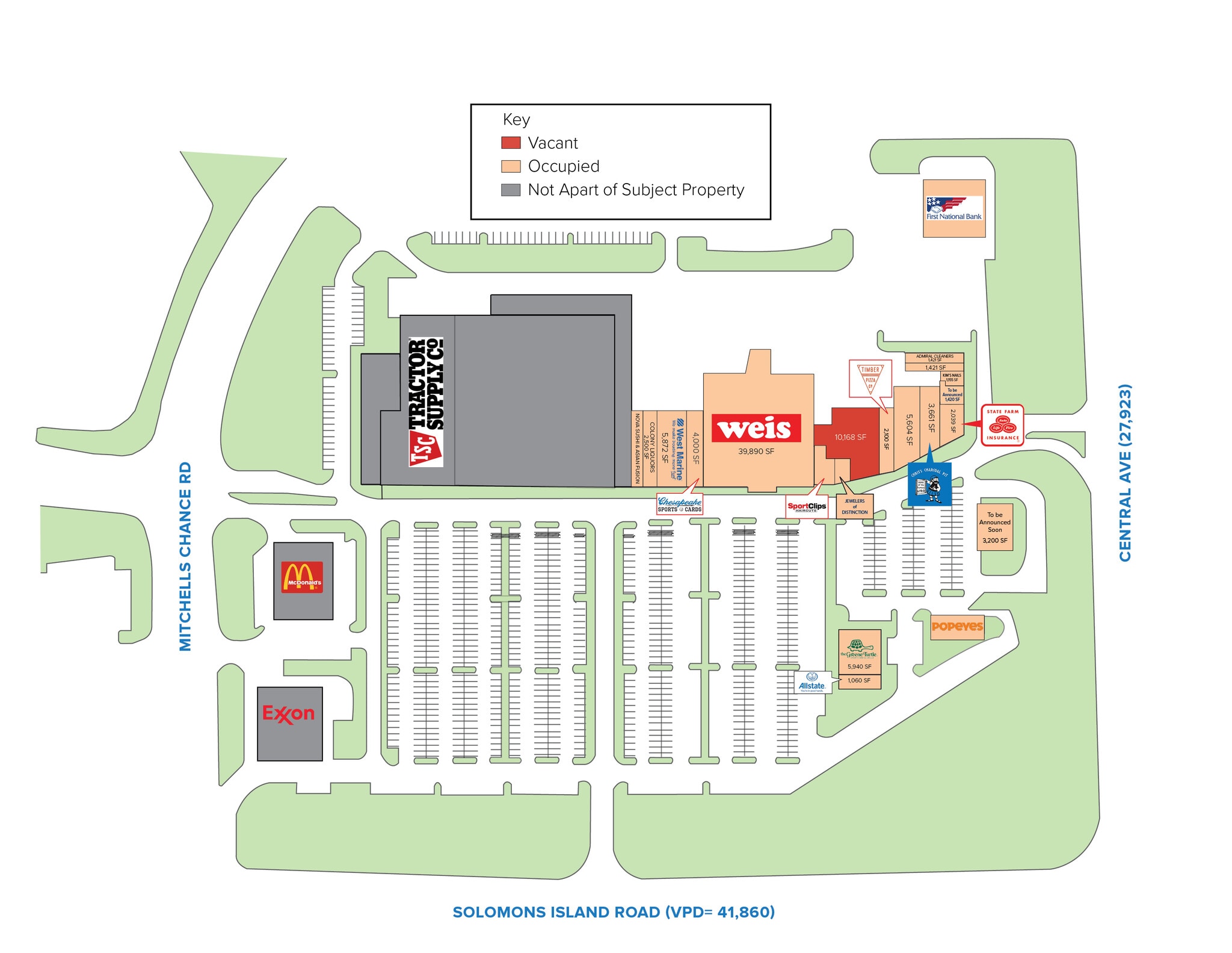 3211-3295 Solomons Island Rd, Edgewater, MD à louer Plan de site– Image 1 sur 1