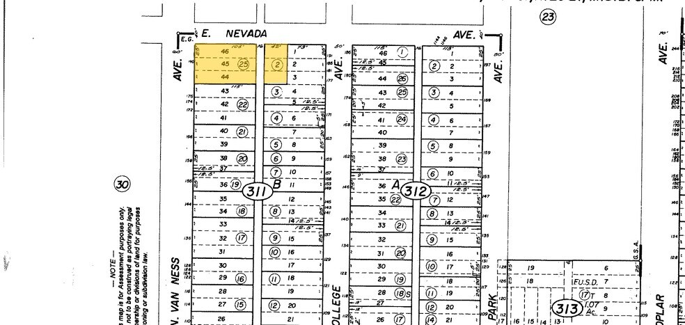 190 N Van Ness Ave, Fresno, CA à vendre - Plan cadastral – Image 2 sur 21