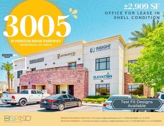 Plus de détails pour 3005 W Horizon Ridge Pky, Henderson, NV - Bureau à louer