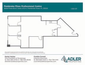 9050 Pines Blvd, Pembroke Pines, FL à louer Plan d’étage– Image 1 sur 2