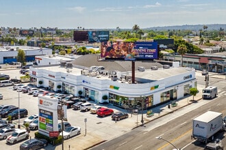 1260-1270 S La Cienega Blvd, Los Angeles, CA - Vue aérienne vue de carte - Image1