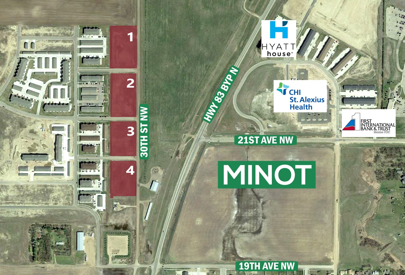 30th St, Minot, ND à vendre Aérien– Image 1 sur 3