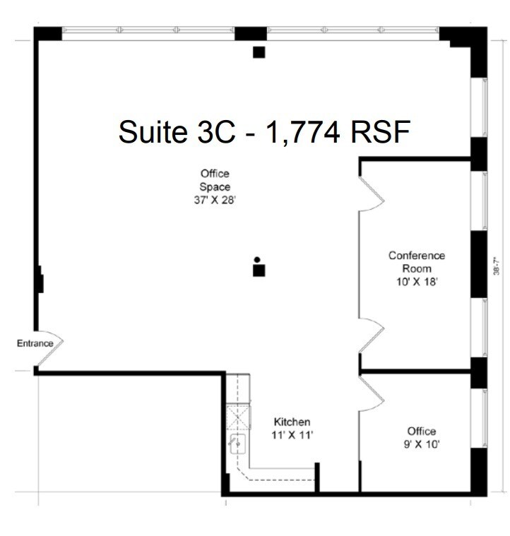 216 N May St, Chicago, IL à louer Plan d’étage– Image 1 sur 1