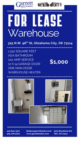 Plus de détails pour 325 NW 96th St, Oklahoma City, OK - Industriel/Logistique à louer