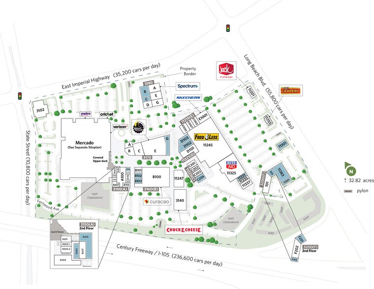11215-11389 Long Beach Blvd, Lynwood, CA à louer - Plan de site – Image 3 sur 24