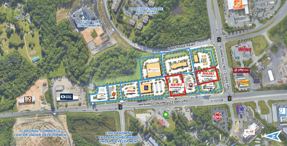 Washington Hwy at Sliding Hill Road, Glen Allen, VA à louer - Plan de site – Image 1 sur 3