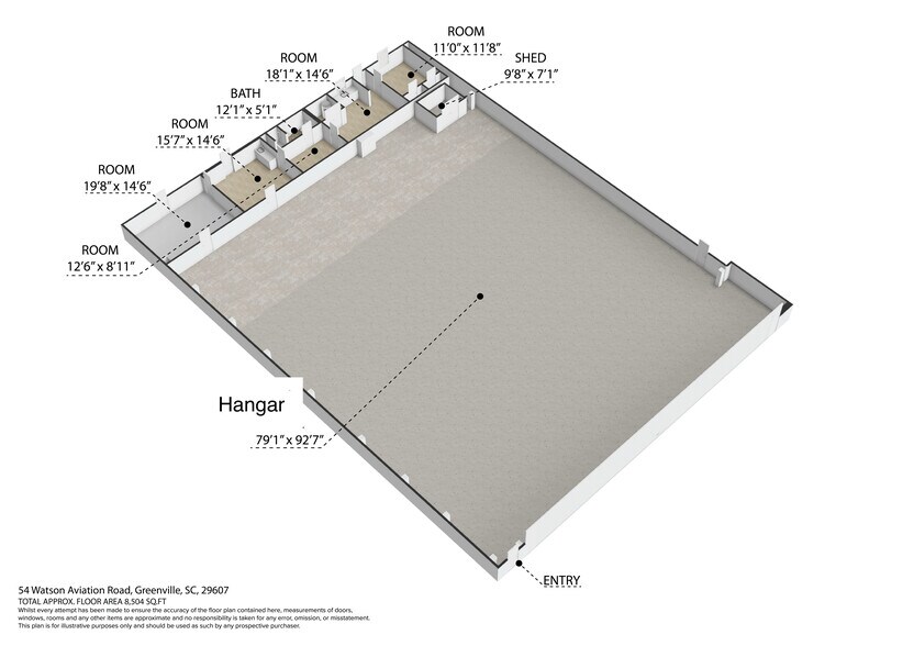 58 Watson Aviation Rd, Greenville, SC à louer - Plan d’étage – Image 2 sur 4