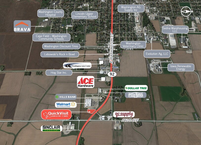 2489 Highway 92, Washington, IA à vendre - Aérien – Image 3 sur 5