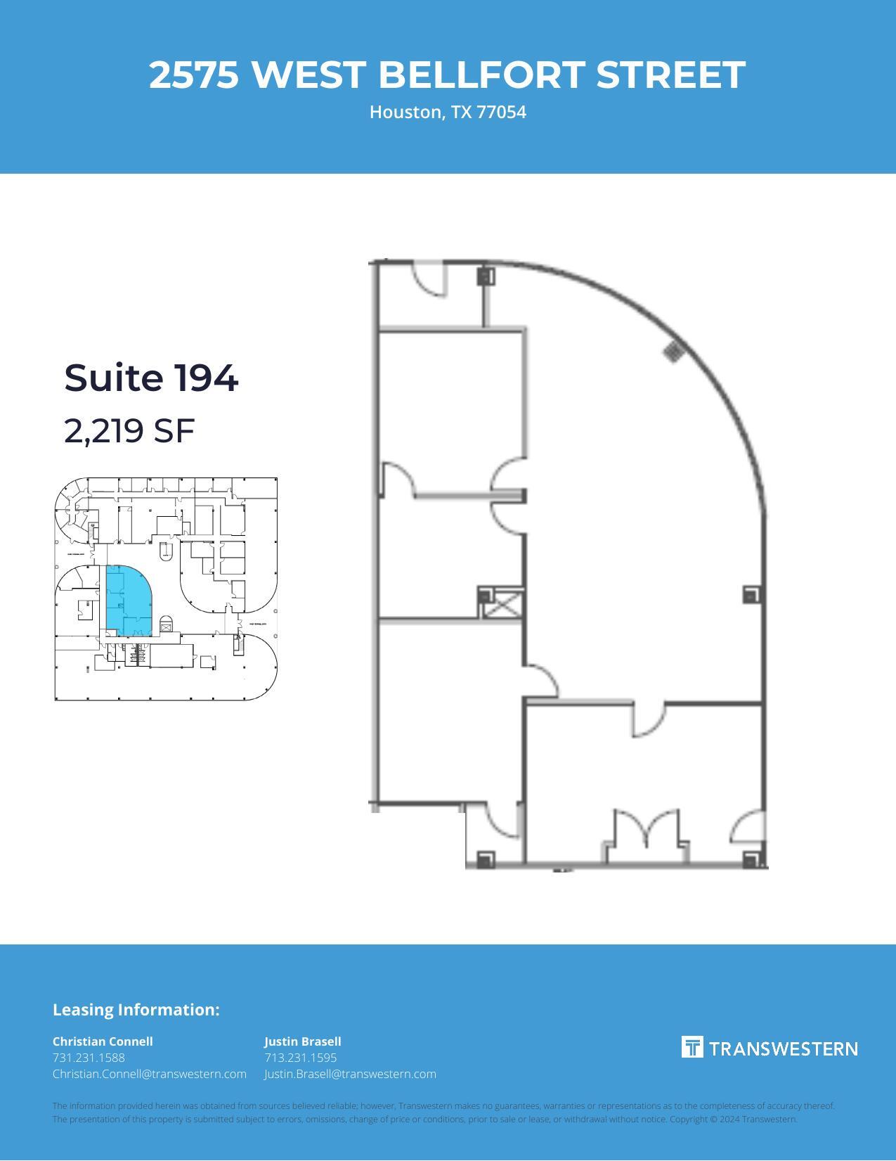 2575 W Bellfort St, Houston, TX à louer Plan d’étage– Image 1 sur 1