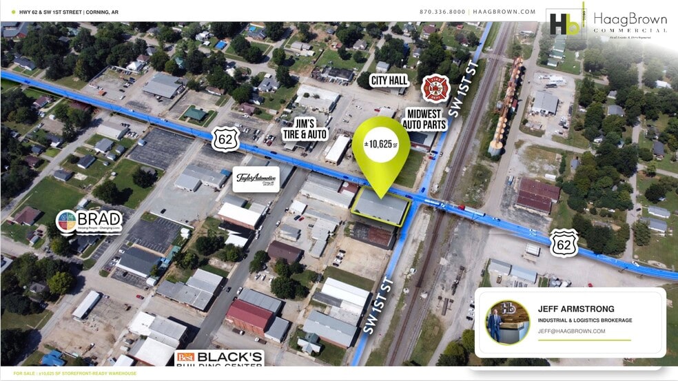 Hwy 62 & SW 1st Street, Corning, AR à vendre - Aérien – Image 3 sur 5