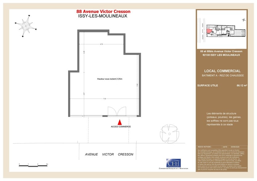 88 Avenue Victor Cresson, Issy-les-Moulineaux à louer - Plan d’étage – Image 2 sur 4
