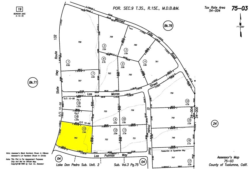 14370 Las Palmas Way, La Grange, CA à vendre - Plan cadastral – Image 2 sur 2