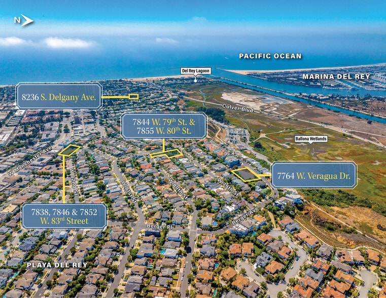 Playa del Rey Development Sites for SFH portefeuille de 6 biens à vendre sur LoopNet.fr - Aérien – Image 1 sur 8