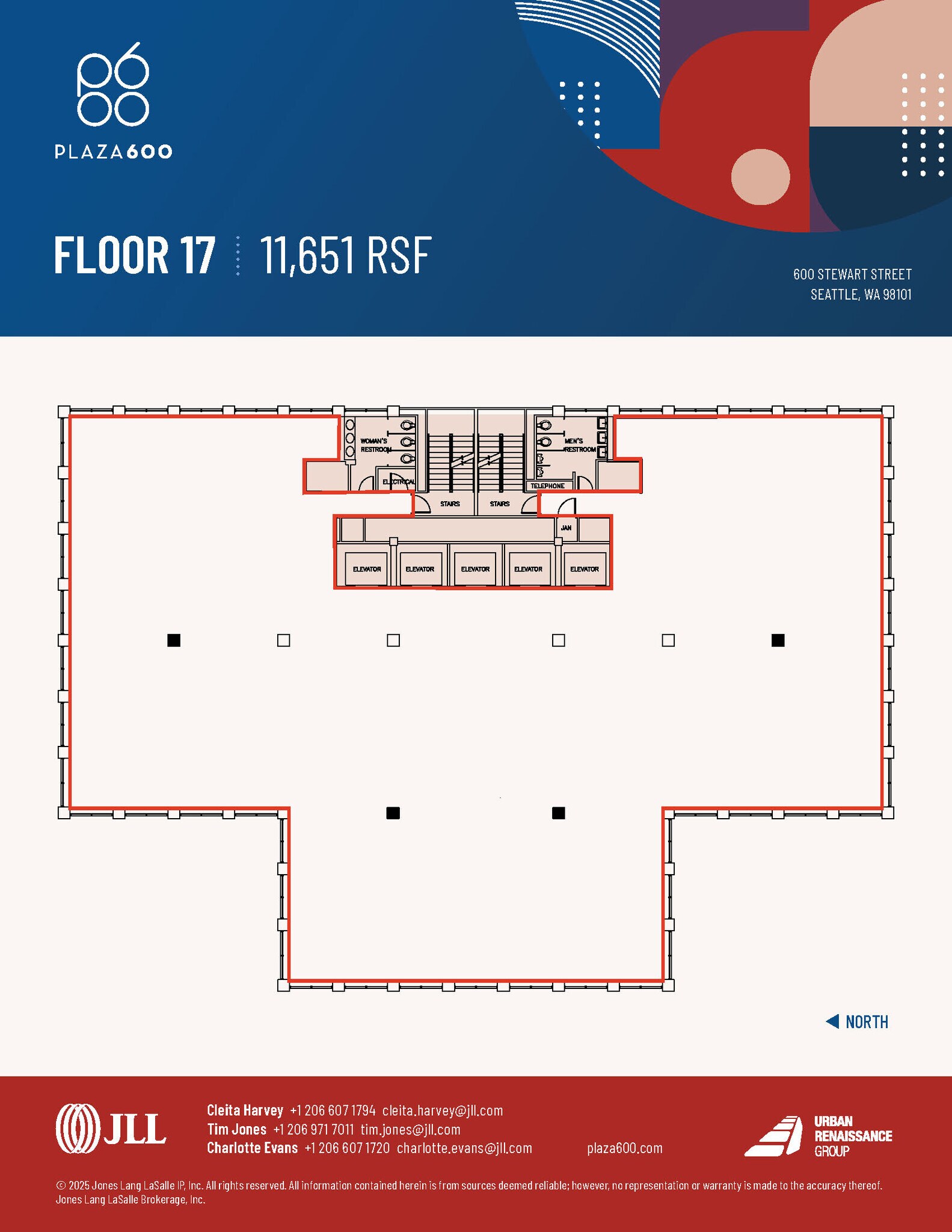 600 Stewart St, Seattle, WA à louer Plan d’étage– Image 1 sur 15