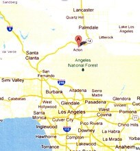 2211 Sierra Hwy, Acton, CA - Vue aérienne vue de carte