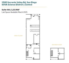 11555 Sorrento Valley Rd, San Diego, CA à louer Plan d’étage– Image 1 sur 1