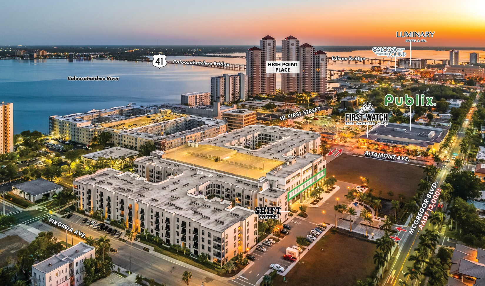 2250 McGregor Blvd, Fort Myers, FL à louer Aérien– Image 1 sur 8