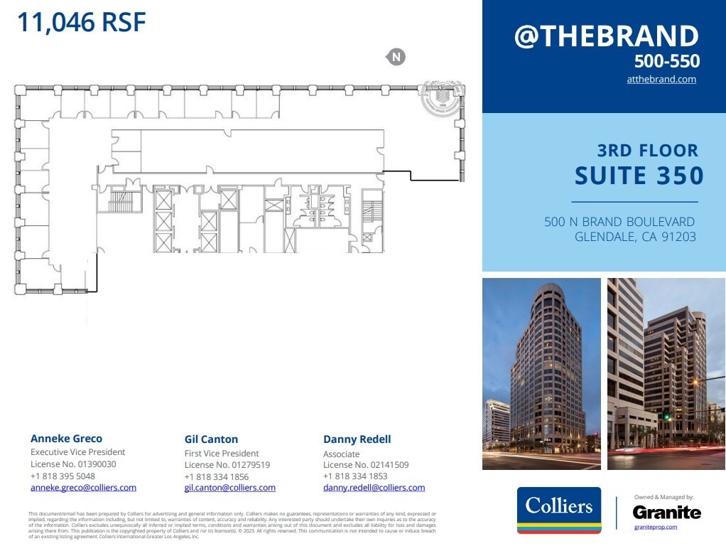 500-550 N Brand Blvd, Glendale, CA à louer Plan d’étage– Image 1 sur 1