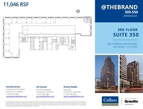 500-550 N Brand Blvd, Glendale, CA à louer Plan d’étage– Image 1 sur 1