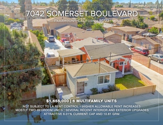 Plus de détails pour 7042 Somerset Blvd, Paramount, CA - Logement à vendre
