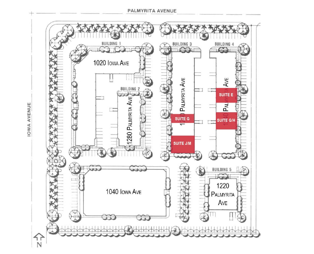 1020 Iowa Ave, Riverside, CA à louer Plan de site– Image 1 sur 1