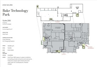 9 Parker, Irvine, CA à louer Plan d’étage– Image 1 sur 1