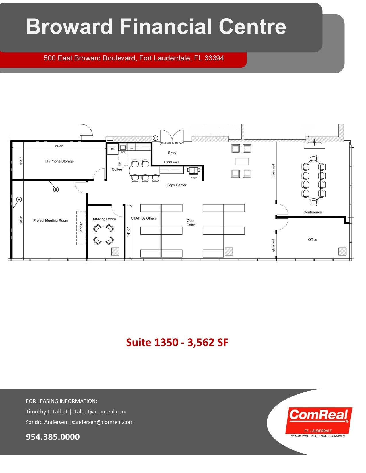 500 E Broward Blvd, Fort Lauderdale, FL à louer Plan d’étage– Image 1 sur 2