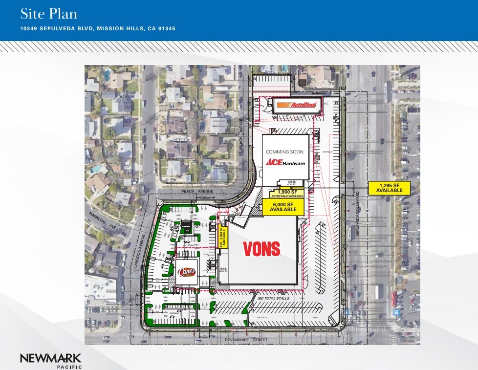 10311-10359 Sepulveda Blvd, Mission Hills, CA à louer Plan de site– Image 1 sur 1